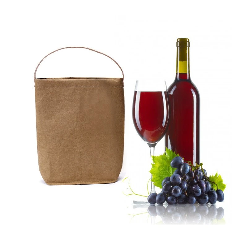 Pralna vrečka za vino iz kraft papirja s tiskanjem logotipa