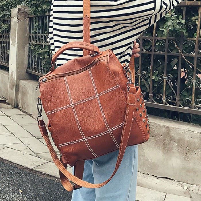 Pu Leather Backpack Women